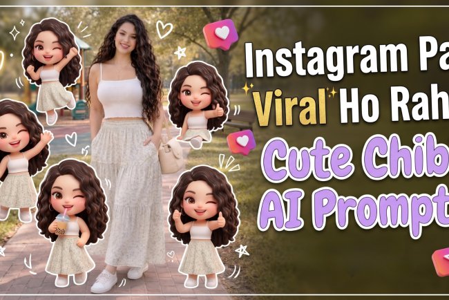 Instagram Par Viral Ho Rahe Cute Chibi AI Prompts – 5 Amazing Korean Photo Ideas